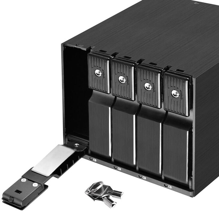 SilverStone SST-FS305-12G Externes 3,5-Zoll-Gehäuse, 5-Bay - Schwarz image number 4