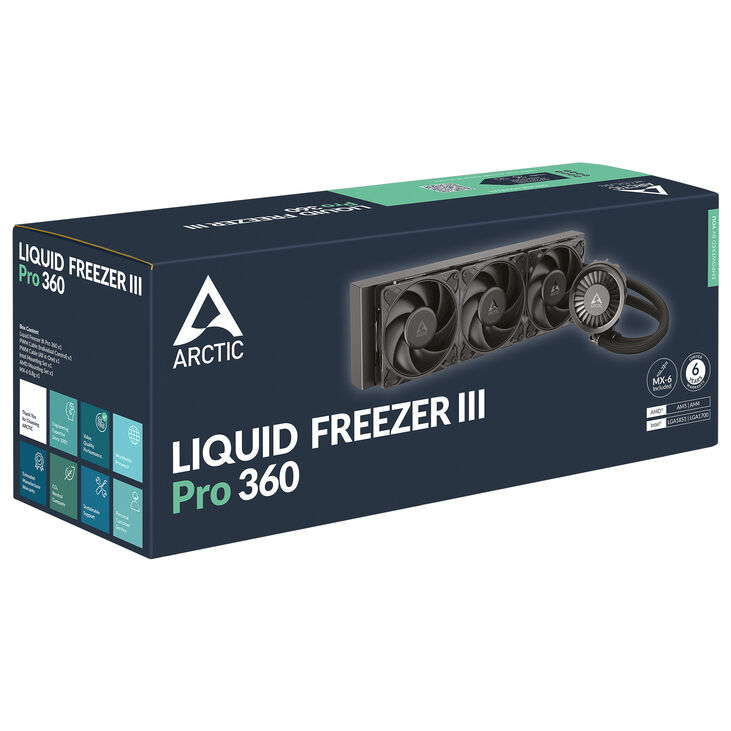Arctic Liquid Freezer III Pro 360 AiO Water Cooler - 360mm, black image number 5