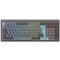 Ducky Cushion 98 Gaming-Tastatur, 96%, DE-Layout, Shush Red Switches - Nickel