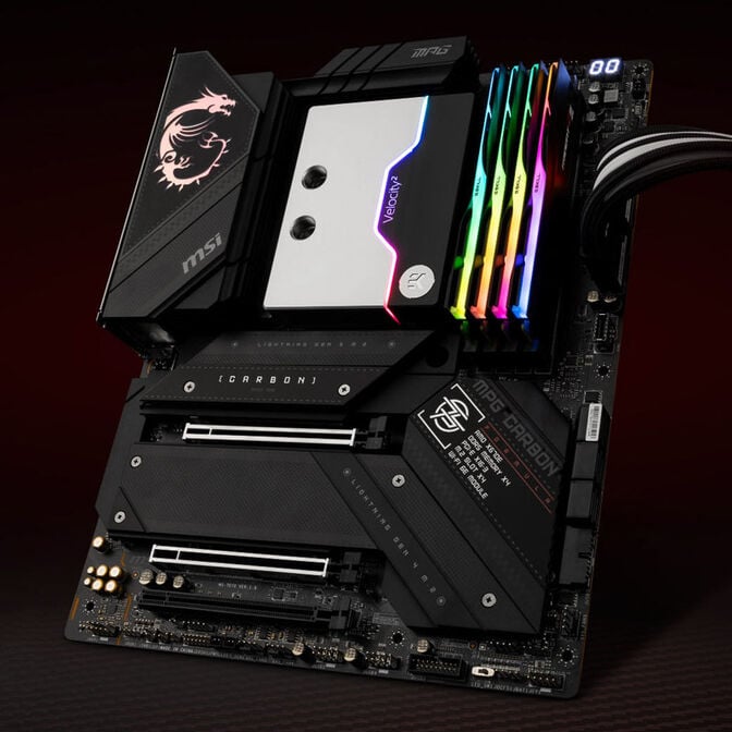 EK Waterblocks EK-Quantum Velocity&sup2; D-RGB - AM5, Nickel + Satin Titanium image number 3