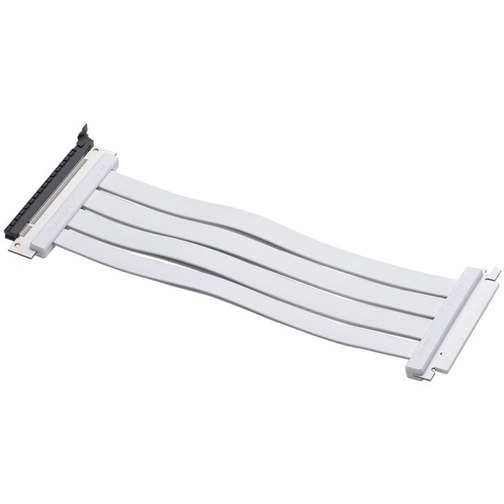 PHANTEKS PCI-E 4.0 x16 riser ribbon cable, 180 degrees, 30 cm - white image number 0
