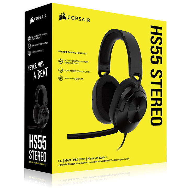 Corsair HS55 Stereo Headset - carbon image number 5