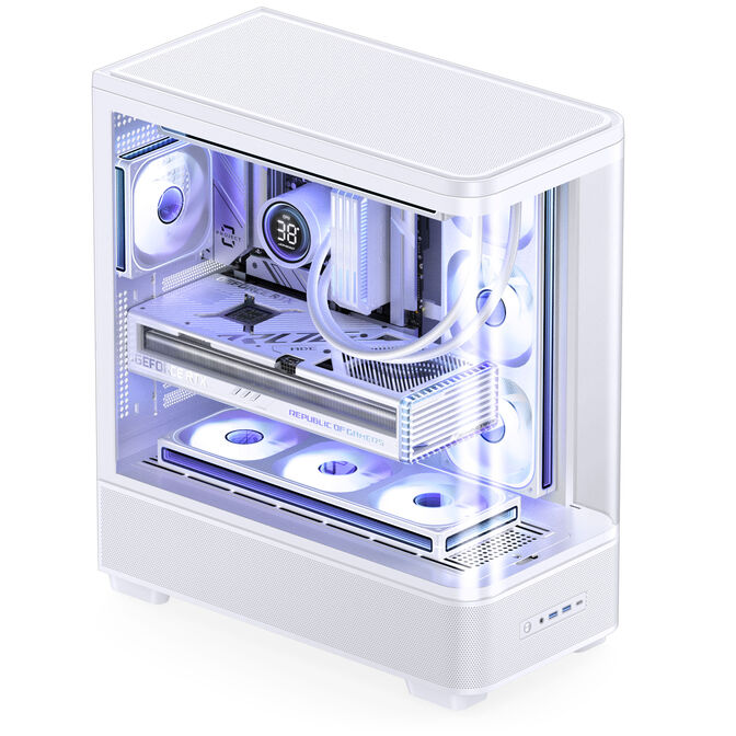 Jonsbo TK-5 PC Case, Mid Tower, ATX, Tempered Glass - white image number 4