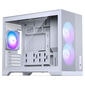 Phanteks XT M3 PC-Gehäuse, Mini-Gehäuse, mATX, RGB, Tempered Glass - inklusive 3x 120-mm-Lüfter, weiß