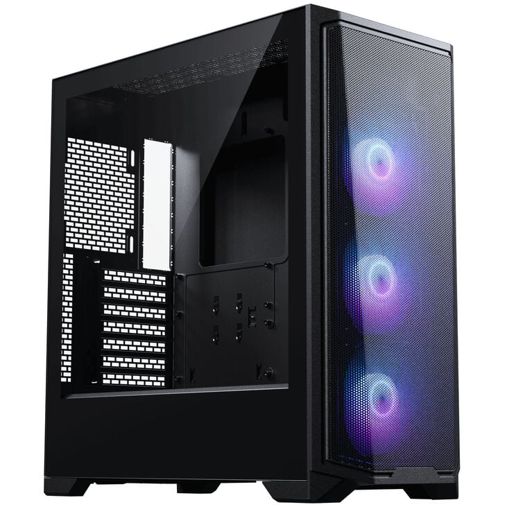 Phanteks Eclipse G370A PC-Gehäuse, Midi-Tower, SSI-EEB, RGB, Tempered Glass - inklusive 3x 120-mm-Lüfter, schwarz image number 0