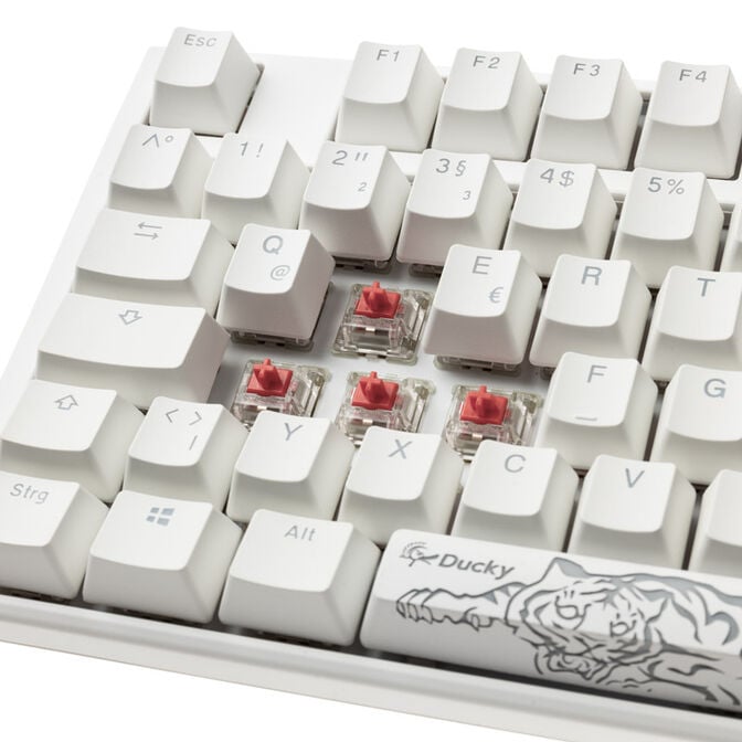 Ducky One 3 Classic Pure White Gaming Tastatur, RGB LED - MX-Silent-Red image number 4