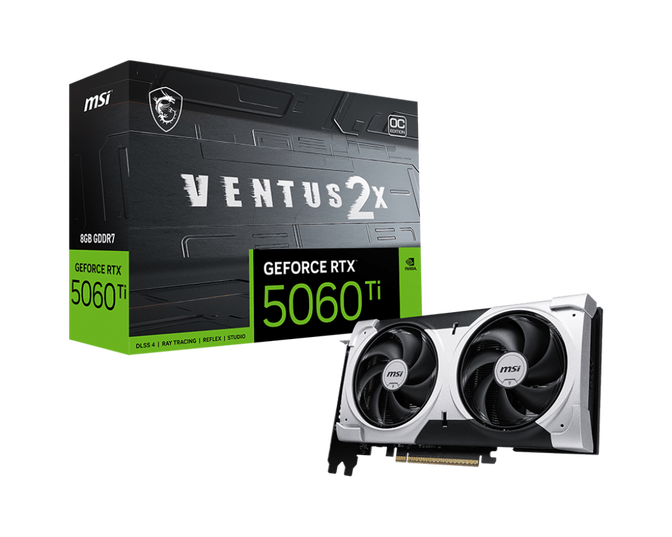 MSI GeForce RTX 5060 Ti 16G Ventus 2X OC Plus, 16384 MB GDDR7 image number 0