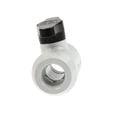 Bitspower Absperrhahn 2x IG 1/4 Zoll, schwarzer Griff - wei&szlig; image number null