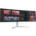 LG UltraWide 49WQ95X-W, 49 inch Curved Gaming Monitor, 144 Hz, IPS, G-SYNC Compatible image number null