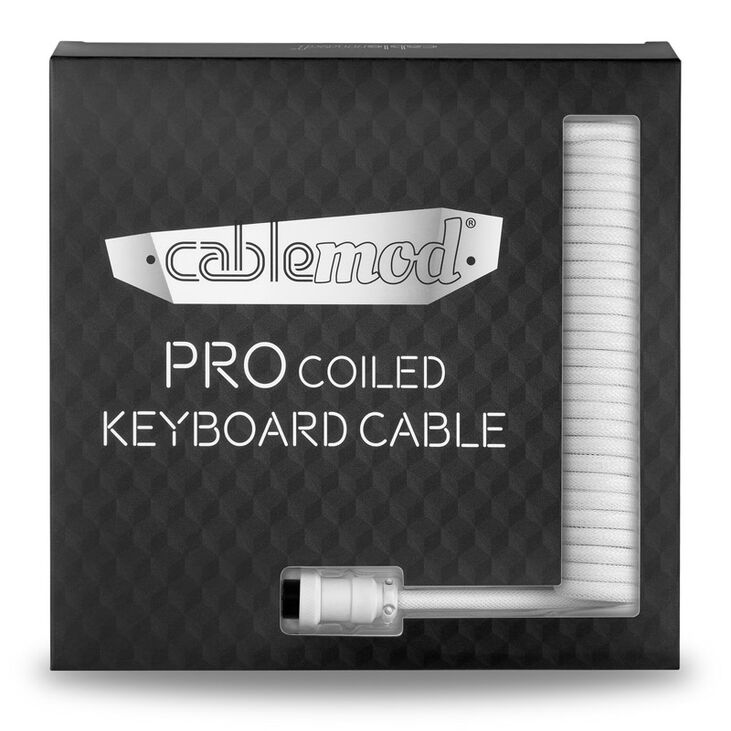 CableMod PRO Coiled Keyboard Cable USB-C zu USB Typ A, Glacier White - 150cm image number 4
