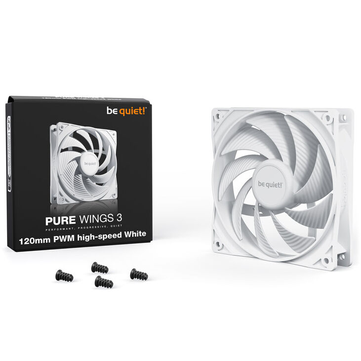 be quiet! Lüfter Pure Wings 3 PWM - 120 mm, High Speed White image number 2