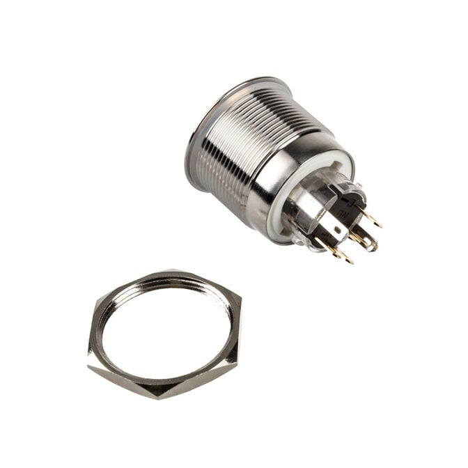 DimasTech Vandalism switch/button 25mm, Silverline Dot - RGB image number 3