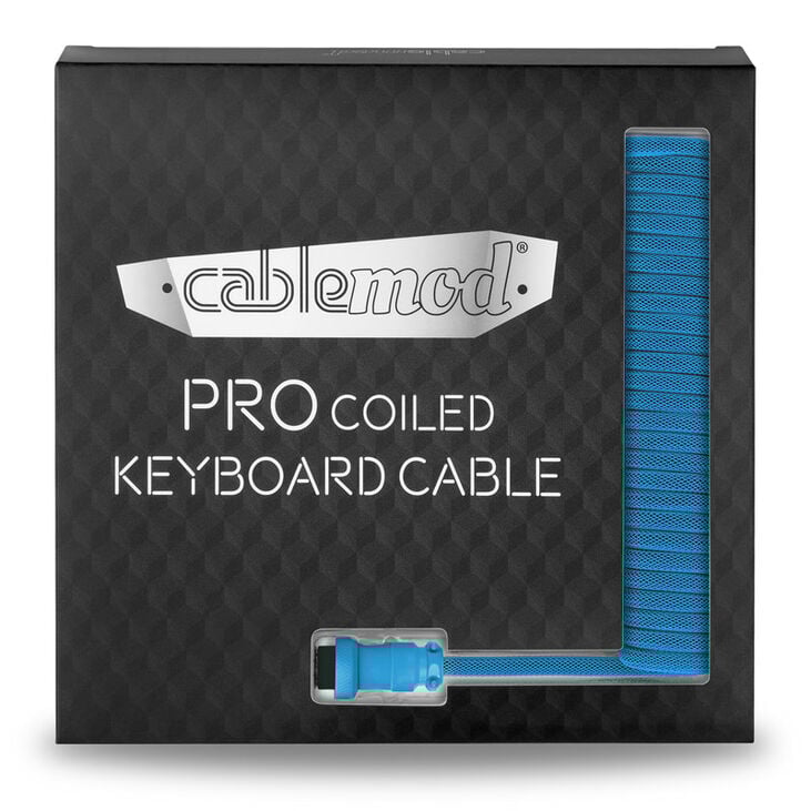 CableMod PRO Coiled Keyboard Cable USB-C zu USB Typ A, Spectrum Blue - 150cm image number 4