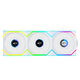 Lian Li UNI FAN SL Wireless LCD Fan, ARGB, PWM, 3-Pack incl. Controller - Reverse Blade, 120 mm, white