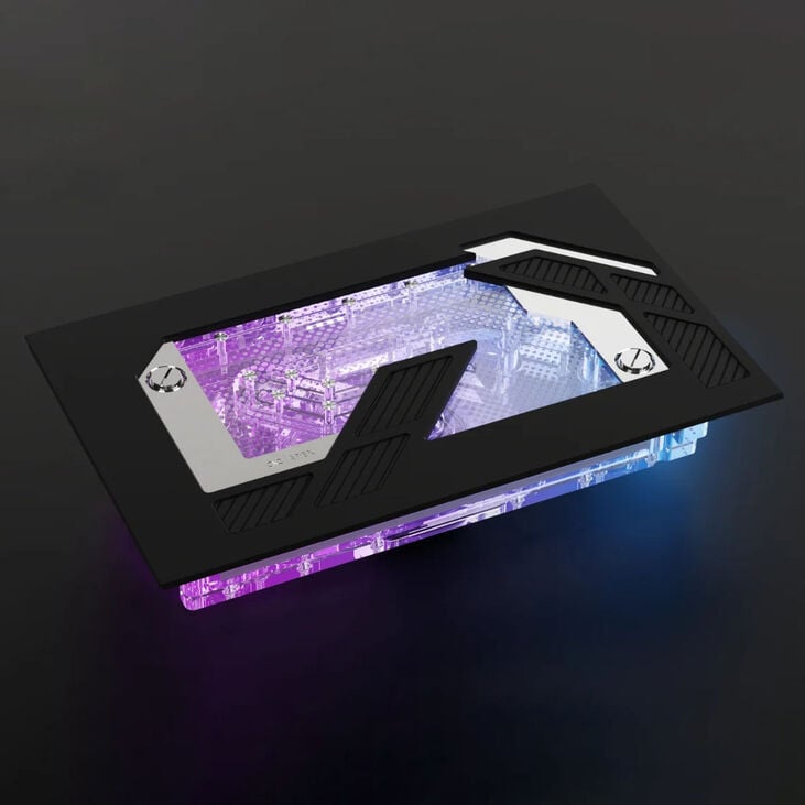 Alphacool Apex Distroplate für Dark Base Pro 901, mit Apex Pumpe, RGB - schwarz image number 2