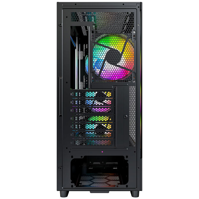 Montech X5 PC Case, Mid Tower, E-ATX, ARGB, Tempered Glass - Black image number 5