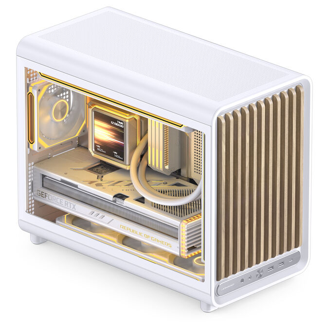 Jonsbo D33 Wood PC-Geh&auml;use, Mini-Geh&auml;use, mATX, Tempered Glass - wei&szlig;, Holz image number 6