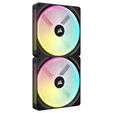 Corsair iCUE LINK QX140 RGB Series, PWM fan, 2-pack including RGB controller - 140mm, black, Star image number null
