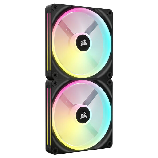 Corsair iCUE LINK QX140 RGB Series, PWM fan, 2-pack including RGB controller - 140mm, black, Star image number 0