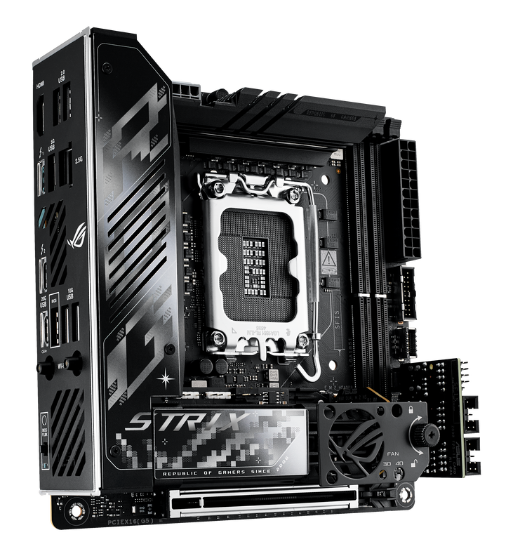 ASUS ROG Strix Z890-I Gaming WiFi Mainboard, Sockel LGA 1851, Intel Z890, Mini-ITX, DDR5 image number 1