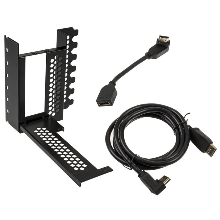 CableMod vertikale Grafikkartenhalterung mit PCIe x16 Riser Kabel, 1x DisplayPort, 1x HDMI - schwarz image number 0