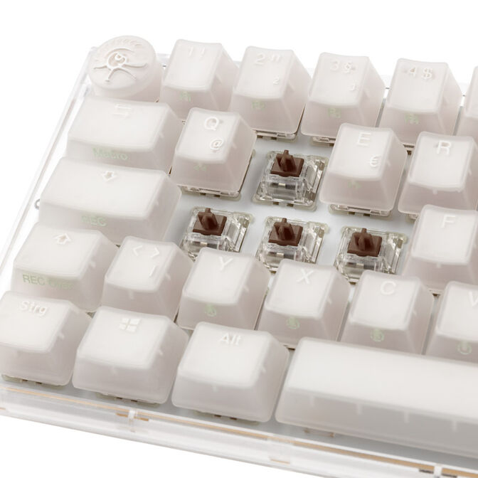 Ducky One 3 Aura White Mini Gaming Tastatur, RGB LED - MX-Brown image number 4
