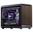 Jonsbo D33 Wood PC Case, Mini Case, mATX, Tempered Glass - Black, Wood image number null