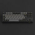 AKKO Black & Gold 5087S V1 Gaming Keyboard, RGB &ndash; Akko V3 Cream Blue Pro Switches, ISO DE, black & gold image number null