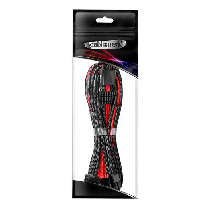 Cablemod PRO ModMesh RT 12VHPWR auf 3x PCI-e Kabel für ASUS/Seasonic/Phanteks - 60cm, schwarz/rot image number 2