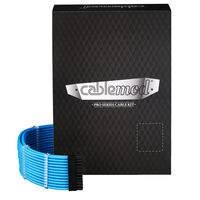 CableMod C-Series Pro ModMesh Sleeved 12V-2x6 12VHPWR Dual StealthSense-Kabel-Kit für Corsair RMi, RMx (Black Label) - hellblau