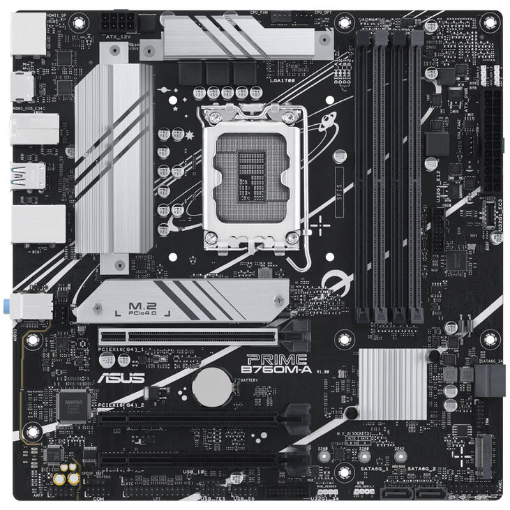 ASUS Prime B760M-A-CSM, Intel B760 Mainboard, Sockel 1700, DDR5 image number 2