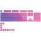 Glorious GPBT Keycaps - 114 PBT Tastenkappen, ANSI, US-Layout, Nebula