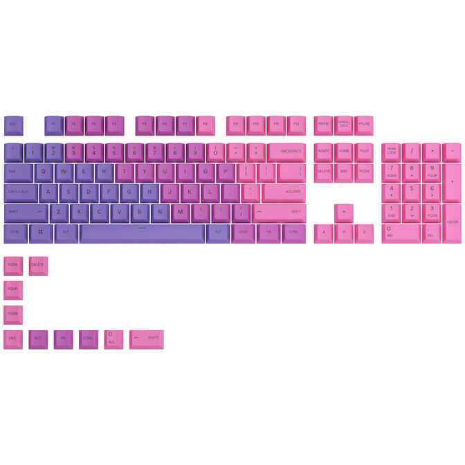 Glorious GPBT Keycaps - 114 PBT Tastenkappen, ANSI, US-Layout, Nebula image number 0