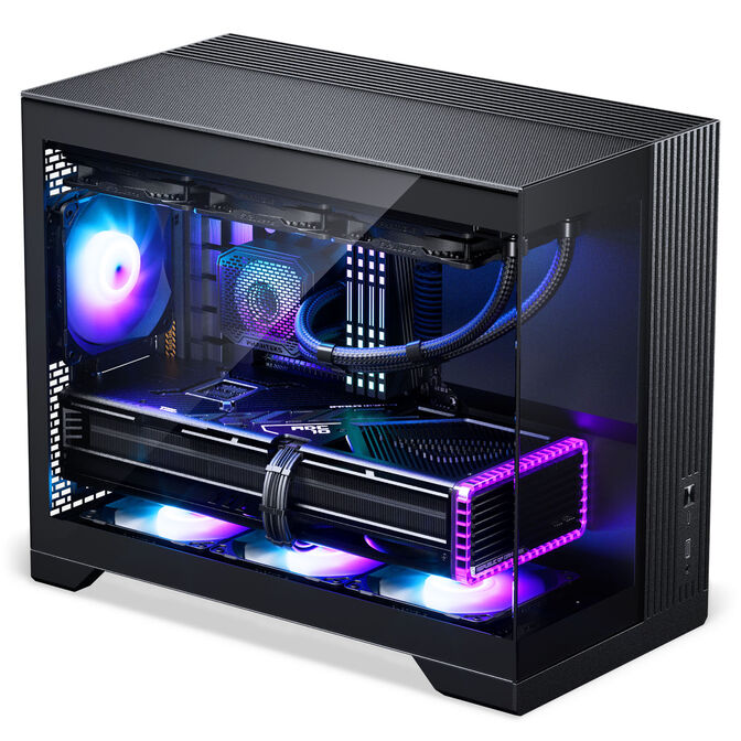 Phanteks XT V3 PC Case, Mini Case, mATX, Tempered Glass - including 3x 120mm Fans, Black image number 3