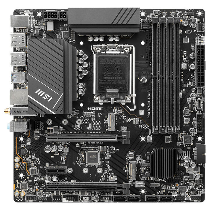 MSI Pro B760M-A WiFi Socket LGA 1700, Intel B760M, Micro-ATX - DDR5 image number 2