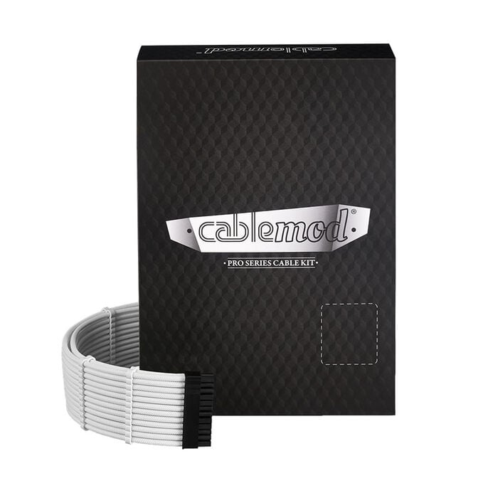 CableMod C-Series PRO ModMesh 12VHPWR Cable Kit f&uuml;r Corsair RM, RMi, RMx (Black Label) - wei&szlig; image number 3