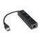 SilverStone SST-EP04 3-Port USB 3.0 Hub with Gigabit Ethernet - black