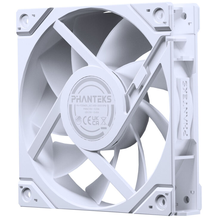 PHANTEKS M25 Gen2 PWM D-RGB Fan, 3-Pack - 120mm, White image number 3