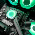 EK Water Blocks EK-Nucleus AIO CR360 Lux D-RGB AIO Cooler - 360 mm, White image number null