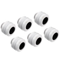 Alphacool Eiszapfen PRO fitting 13mm hard tube G1/4, 6-Pack - white