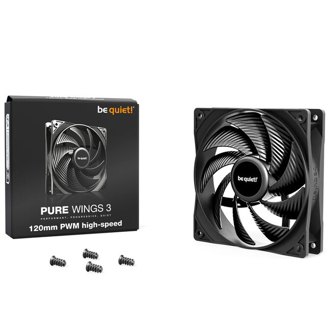 be quiet! L&uuml;fter Pure Wings 3 PWM L&uuml;fter - 120mm, High Speed image number 2