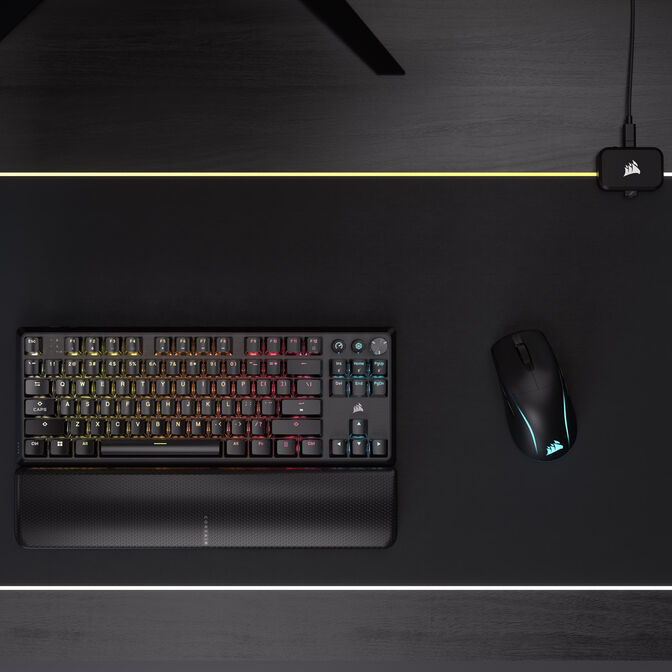 Corsair K70 CORE TKL WIRELESS RGB Gaming-Tastatur, mechanisch, ISO (DE), MLX RED Switch - schwarz image number 9