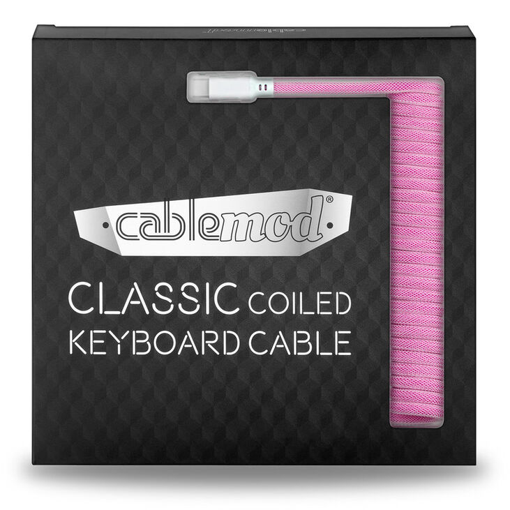 CableMod Classic Coiled Keyboard Cable USB-C zu USB Typ A, Strawberry Cream - 150cm image number 3