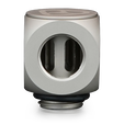 Thermal Grizzly DeltaMate Rotary Fitting - 90&deg;, Matt Nickel image number null