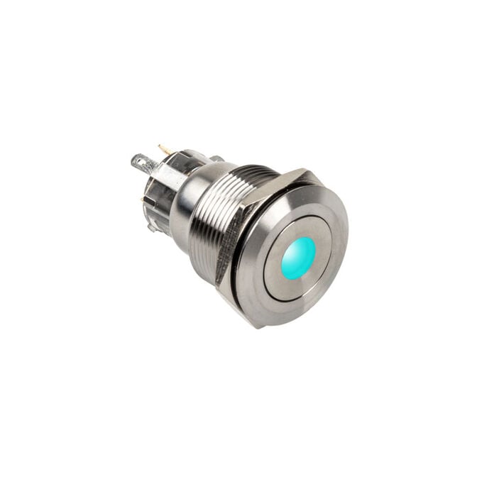DimasTech Vandalism Button 22mm, Silverline Dot - RGB image number 0