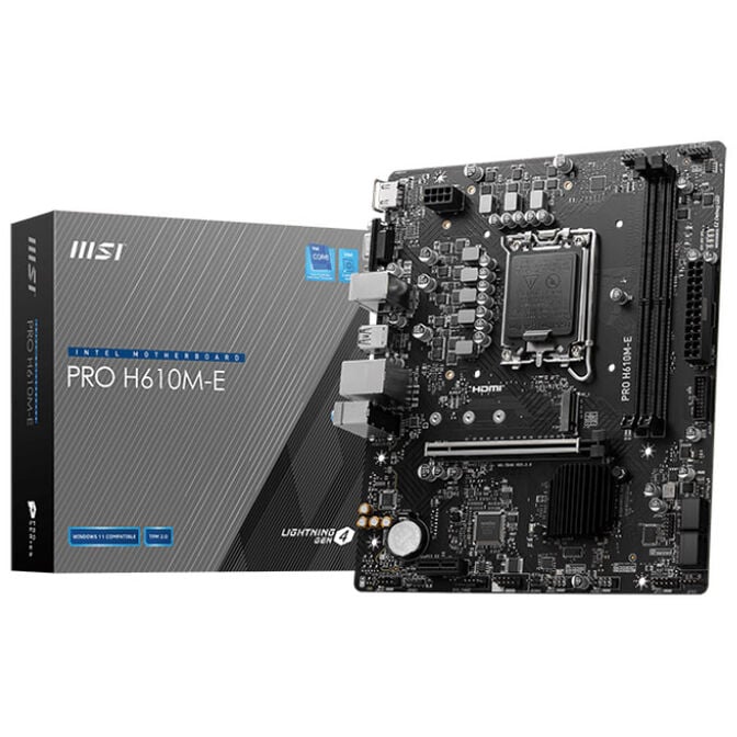 MSI Pro H610M-E, Sockel LGA 1700, Intel H610M, Micro-ATX - DDR5 image number 0