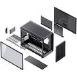Jonsbo D33 STD PC Case, Mini Case, mATX, Tempered Glass - black image number null