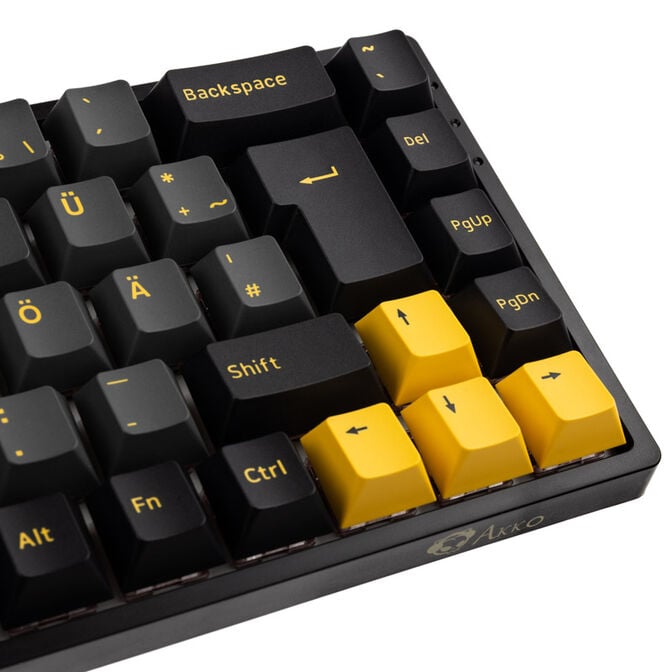 AKKO 3068B Plus Black&Gold Wireless Gaming Tastatur, mechanisch, RGB - V3 Cream Yellow, ISO (DE), schwarz image number 5