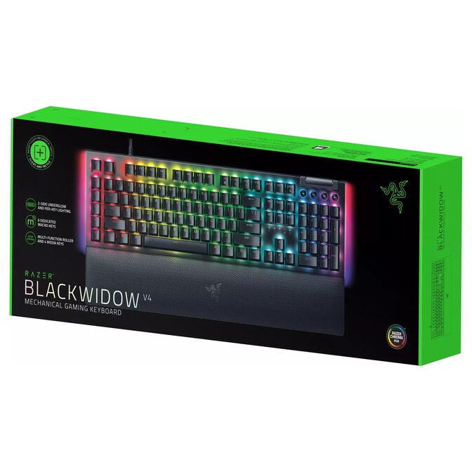 Razer BlackWidow V4 Gaming Keyboard, mechanical, RGB &ndash; Green Switch, black image number 12