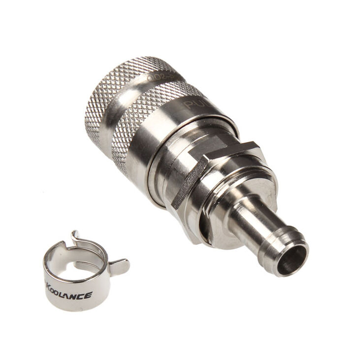 Koolance QD2 No-Spill Schnellverschluss female ID 6mm - panel mount image number 1
